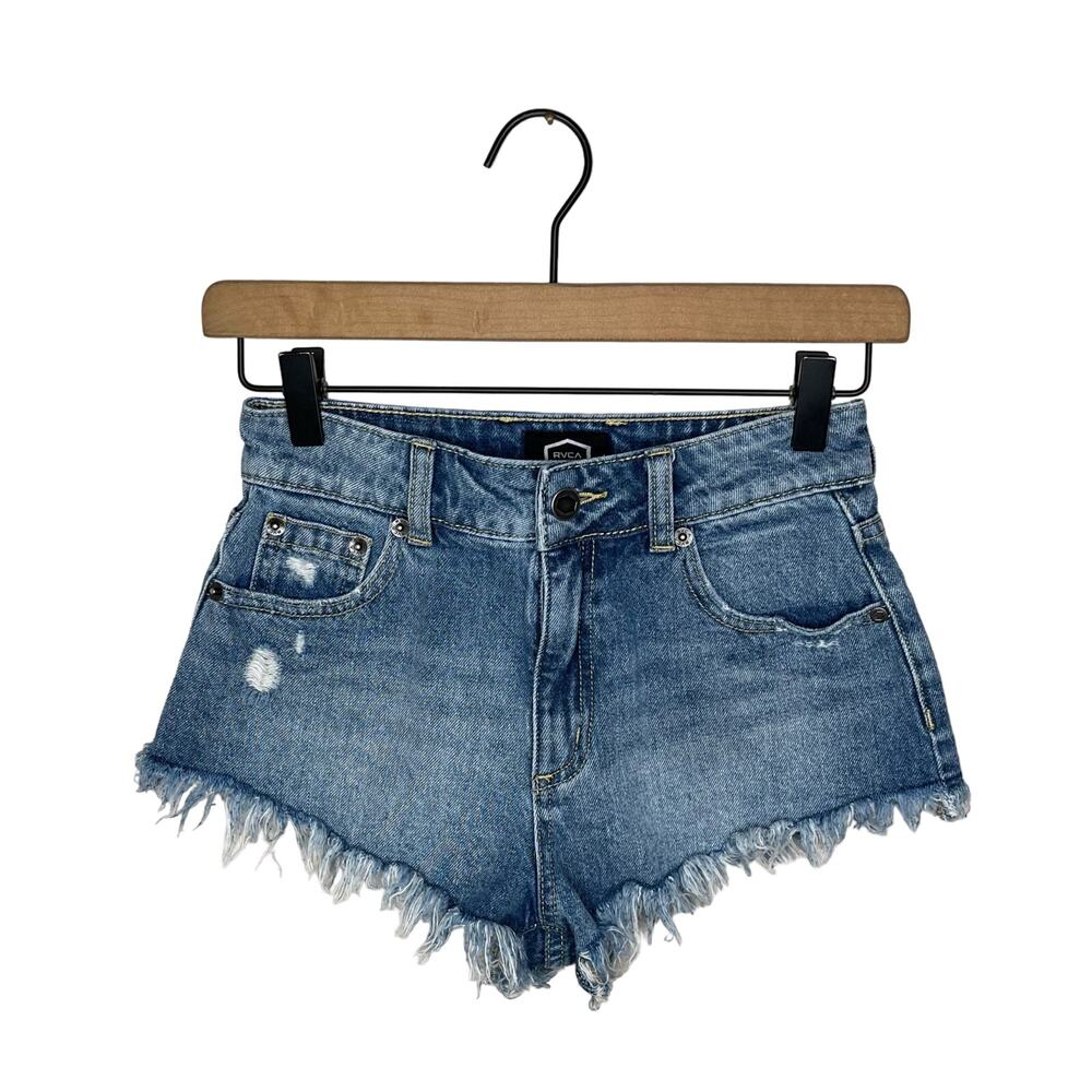 RVCA Women's Denim Cut Off Short Shorts Size 24